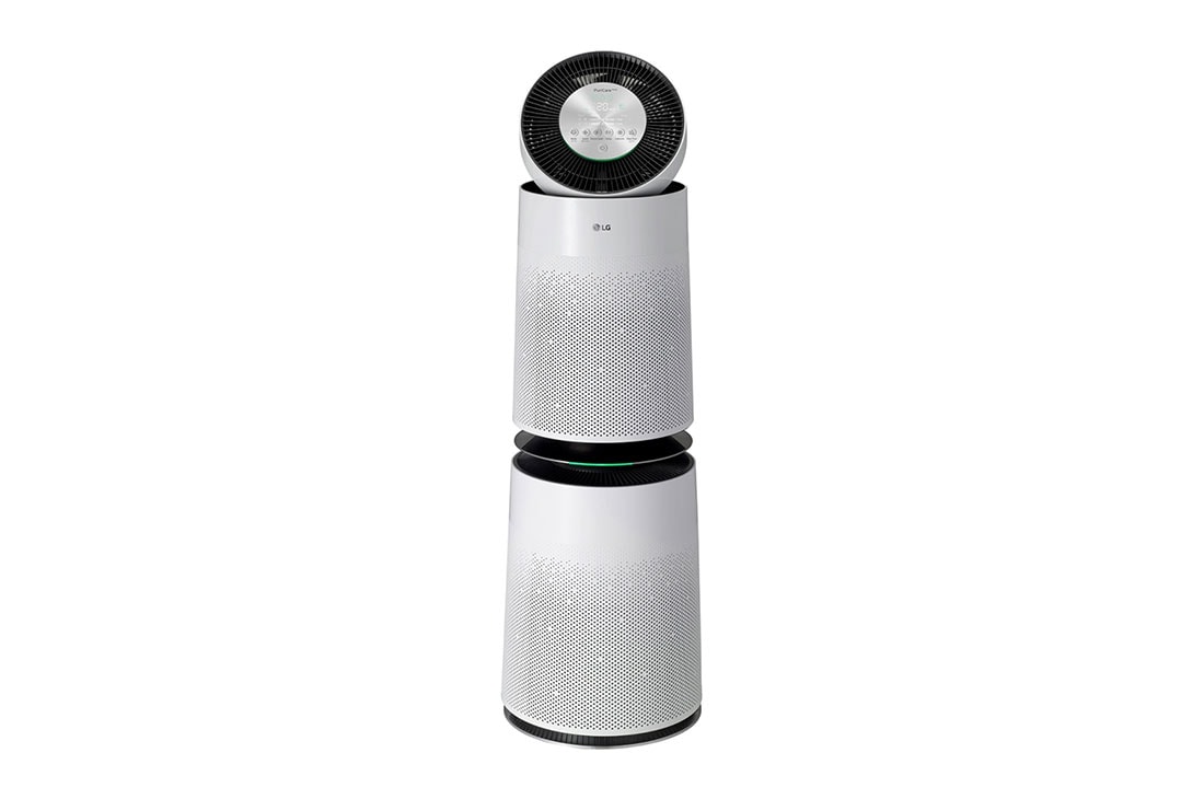LG 2023 PuriCare? Air Purifier, 1076ft2 ,HEPA, Front Clean Booster open view, AS10GDWH0