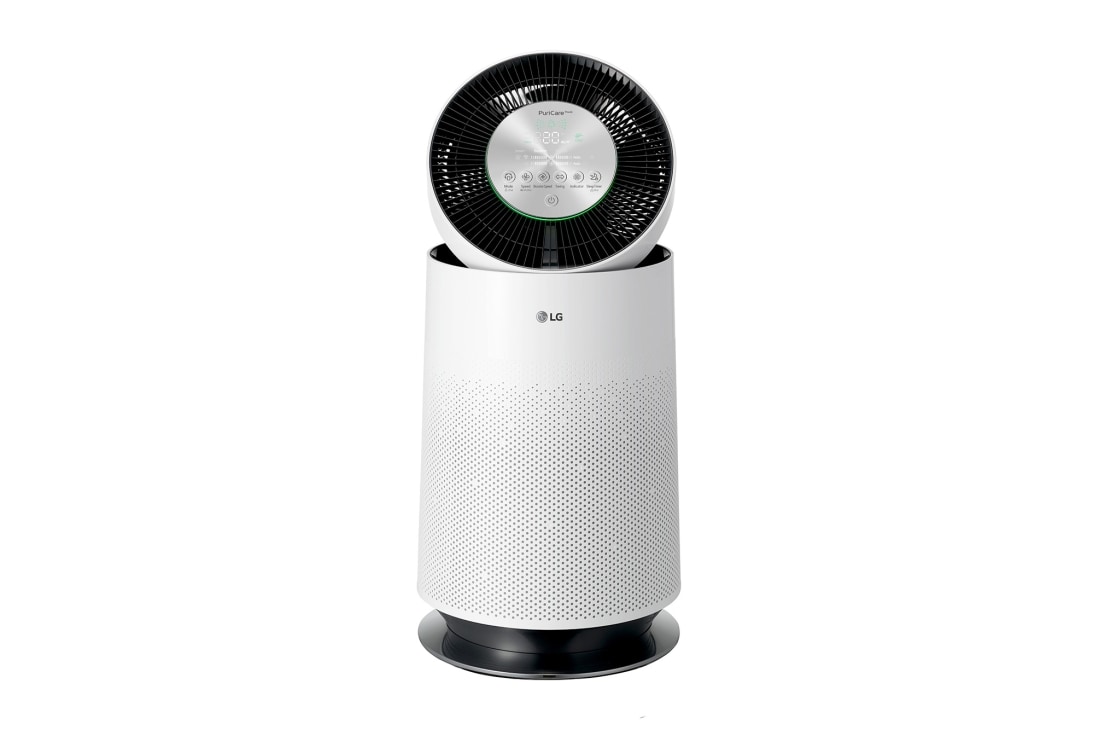LG 2023 PuriCare? Air Purifier, 659ft2 , HEPA, Front Clean Booster open view, AS65GDWH0, thumbnail 0