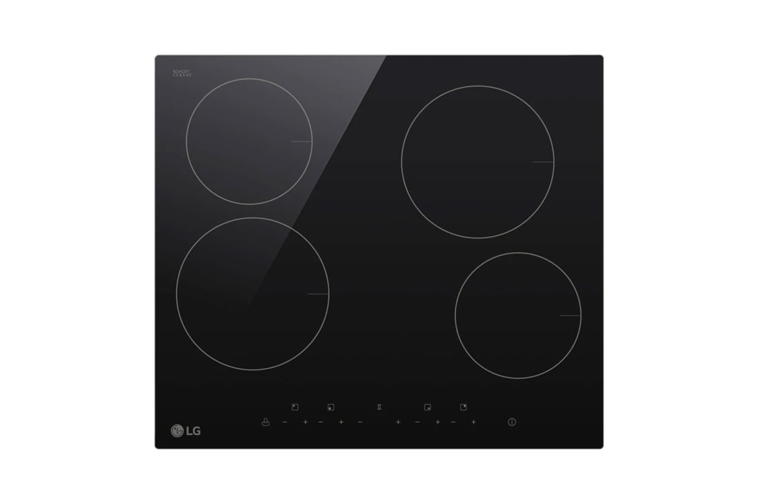 LG Built-in Electric Hob with 4 Burners, Top Light Off, CBEZ2414B