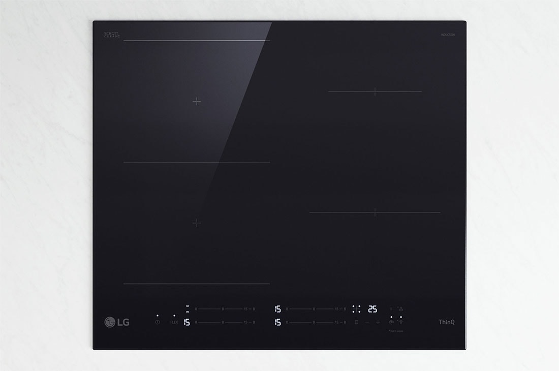 LG 60cm Built-in Induction Cooker, 4 zones, Top view, CBIZ2435B