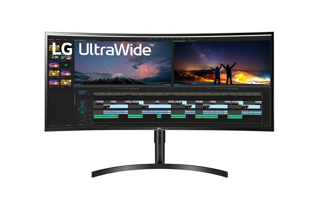 LG 38'' UltraWide? QHD+ (3840 x 1600) Curved HDR IPS Monitor	, 38WN75C-B, 38WN75C-B