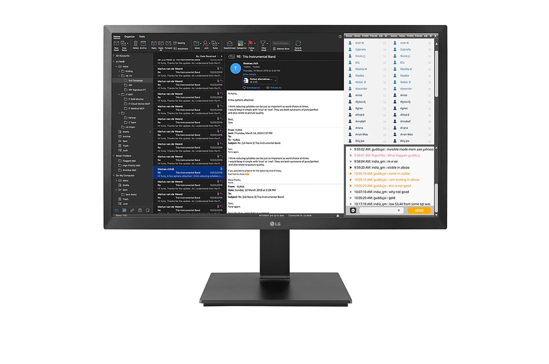 LG 22 Inch Full HD Monitor, Onscreen Control, 16 by 9 Screen, Reader Mode, Ergonomic Design, 22BL450Y-W, 22BL450Y-W
