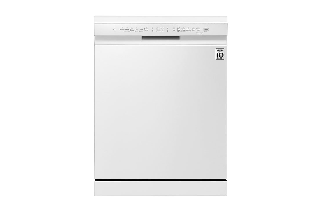 LG 14 Place Setting QuadWash? Dishwasher, Platinum Silver, Easy Rack Plus, Dual Zone Wash, Turbo Cycle, front view, DFC513FW