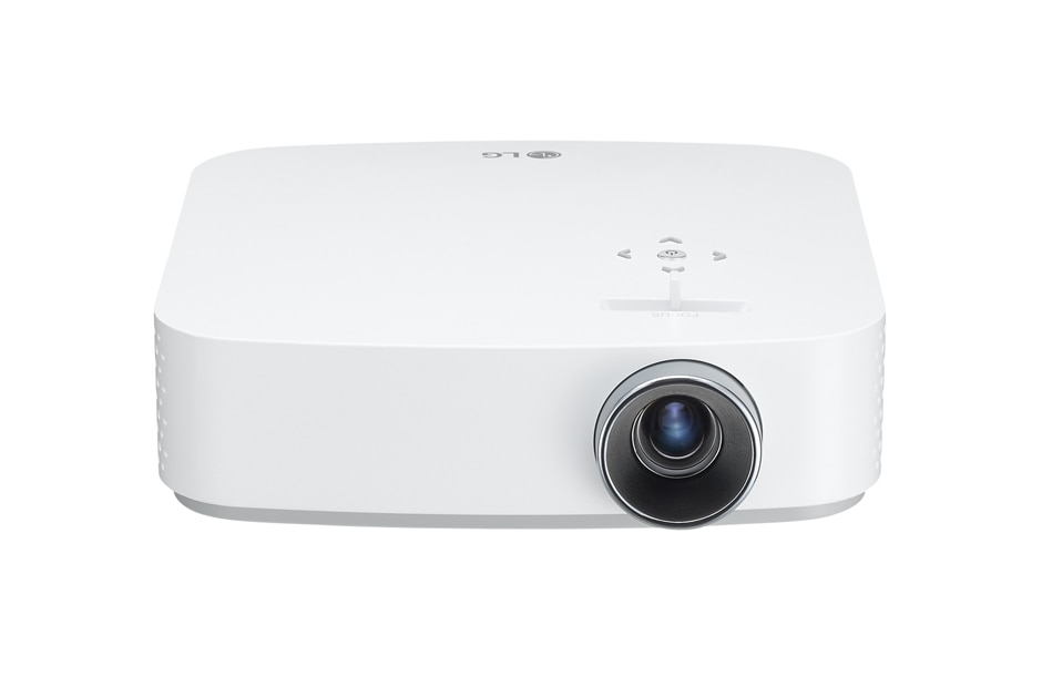 LG CineBeam PF50KG LED Full HD Portable Projector with Wifi, Bluetooth, and Built-in Battery, Front view, PF50KG