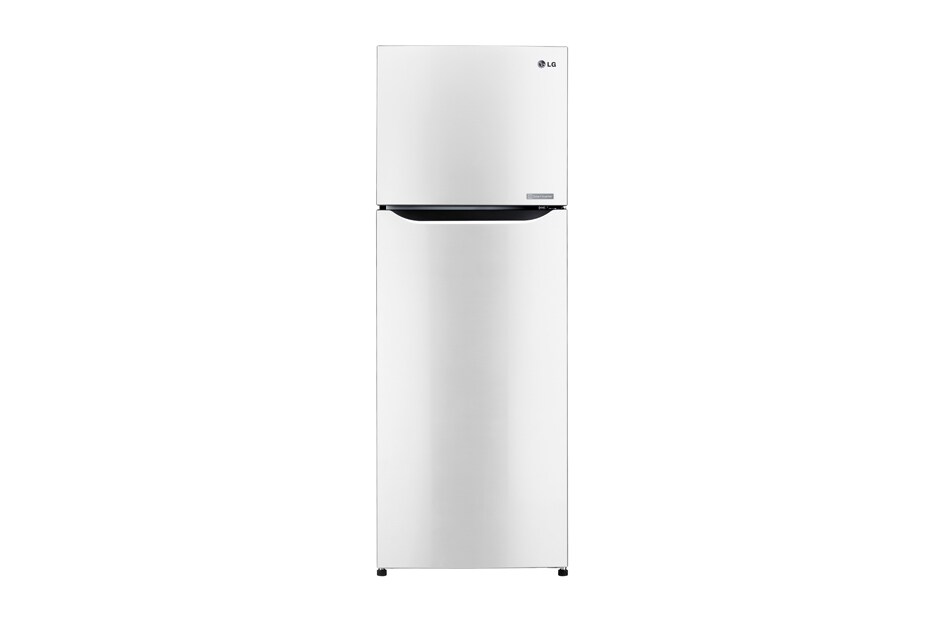 LG SUPER WHITE TOP FREEZER REFRIGERATOR WITH A WAVE DESIGN POCKET, GN-B262SQCL