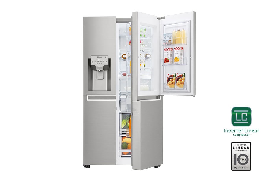 LG Mega Capacity Side-by-Side Refrigerator with New Door-in-Door?, GR-J327CSBL
