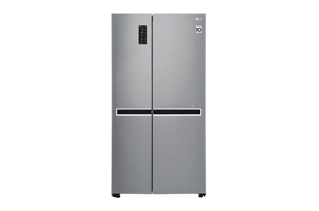 LG Side by Side Refrigerator, Platinum Silver, Inverter Linear Compressor, Mega Capacity, Smart Diagnosis?, GR-B257SLLV