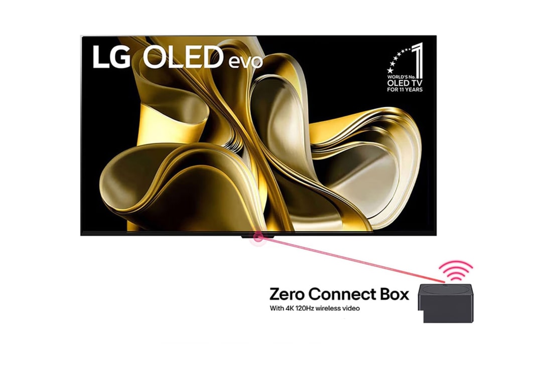 World’s First True Wireless TV 77 inch LG OLED evo AI M3 with 4K 120Hz Video & Audio Transfer