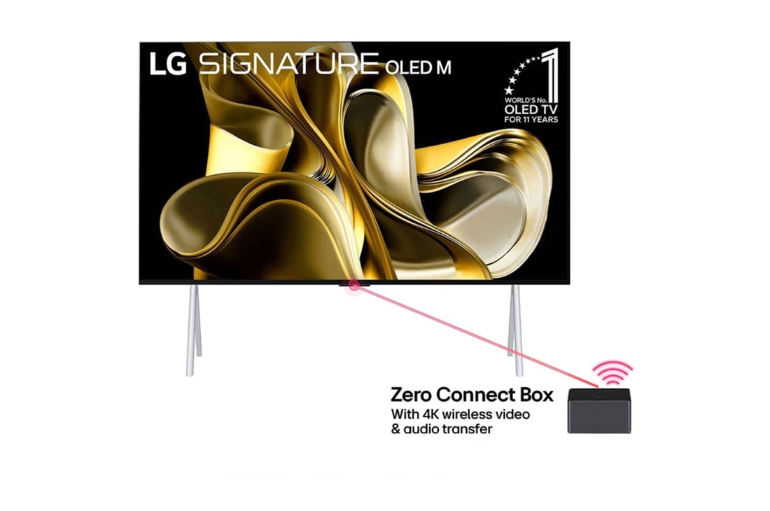 World’s First True Wireless TV 97 inch LG SIGNATURE OLED M3 with 4K 120Hz Video & Audio Transfer