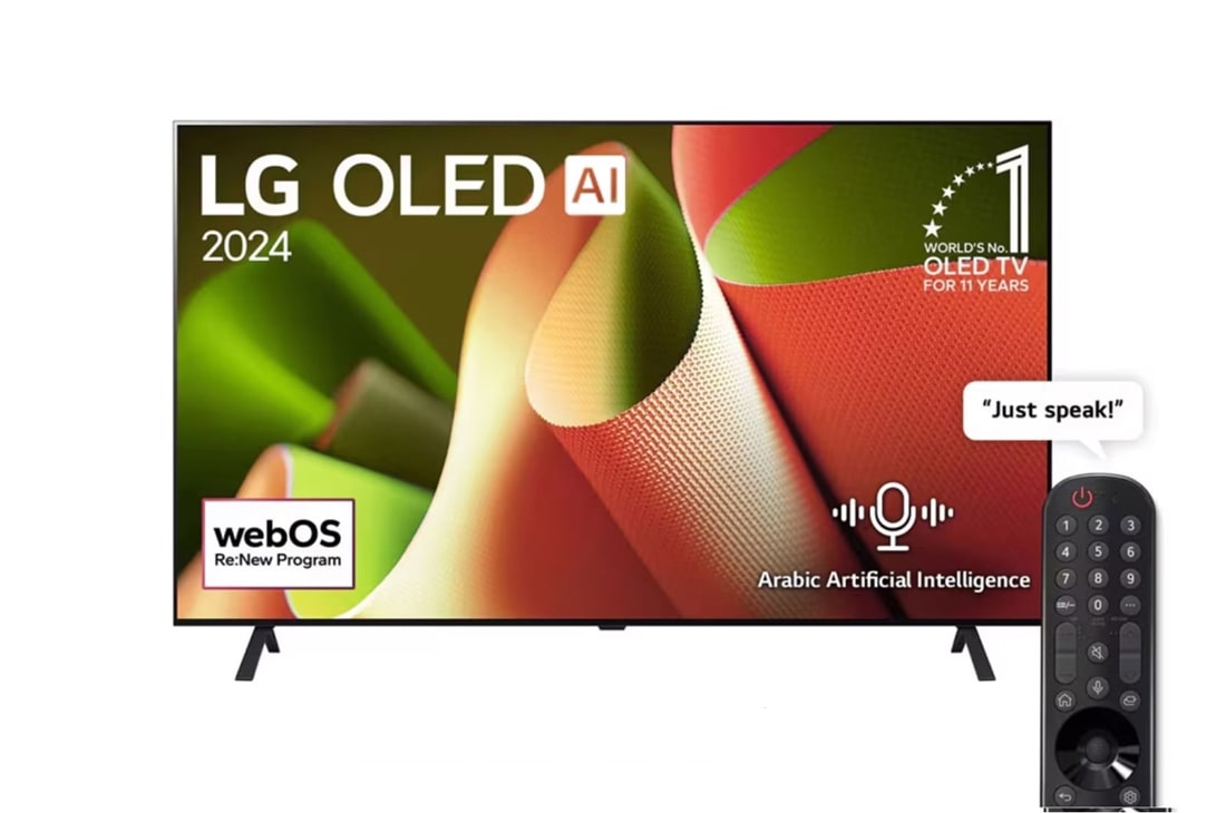 LG 65 Inch LG OLED  B4 4K Smart TV AI Magic remote Dolby Vision webOS24 2024, LG 65 Inch LG OLED AI B4 4K Smart TV Magic remote Dolby Vision webOS24 2024, OLED65B46LA, OLED65B46LA