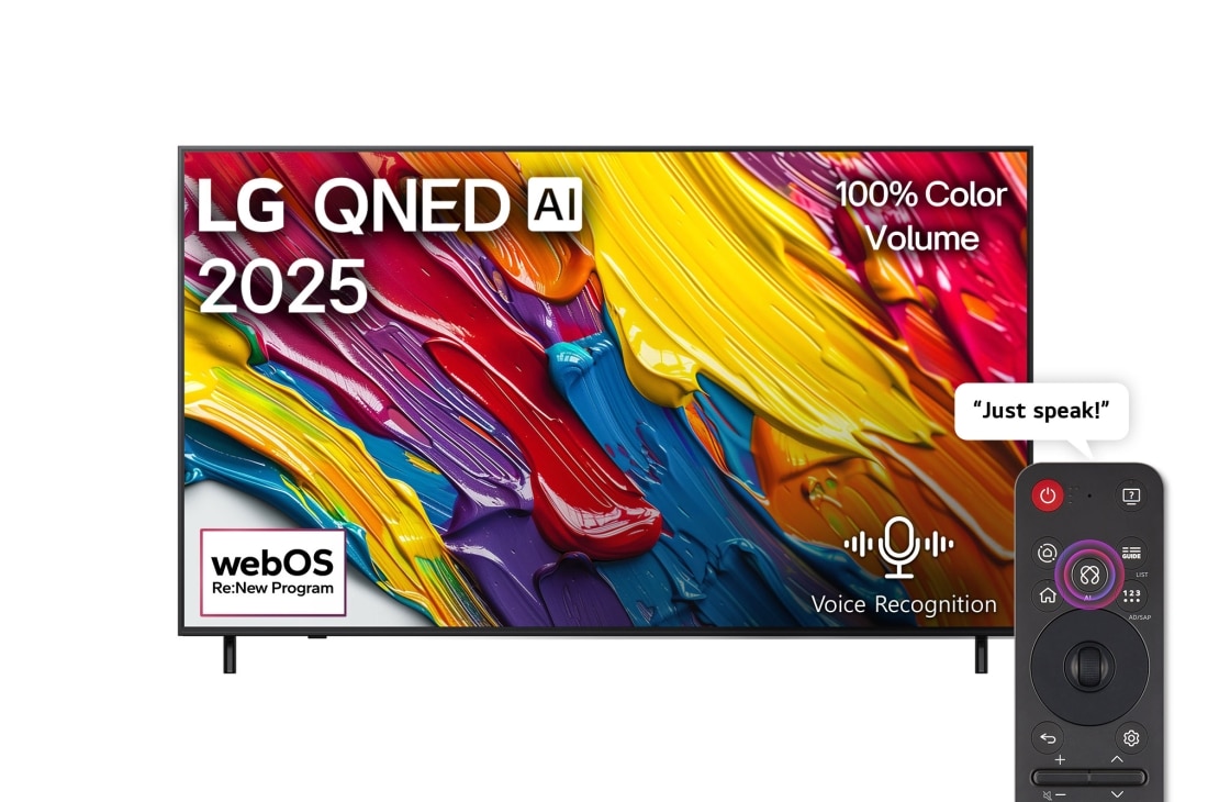 75 inch LG QNED AI QNED82 4K Smart TV AI Magic remote HDR10 webOS25 2025