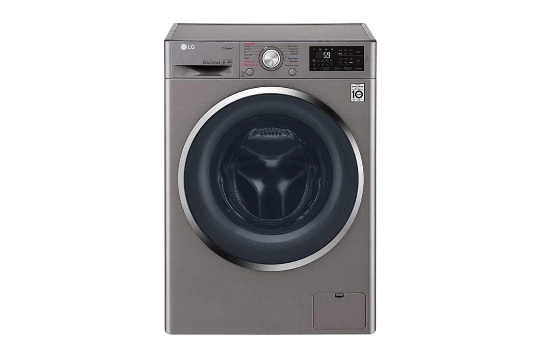 LG Front Load Washer, 8 Kg, 6 Motion Direct Drive, Add Item, Smart Diagnosis?, F4J5TNP7S