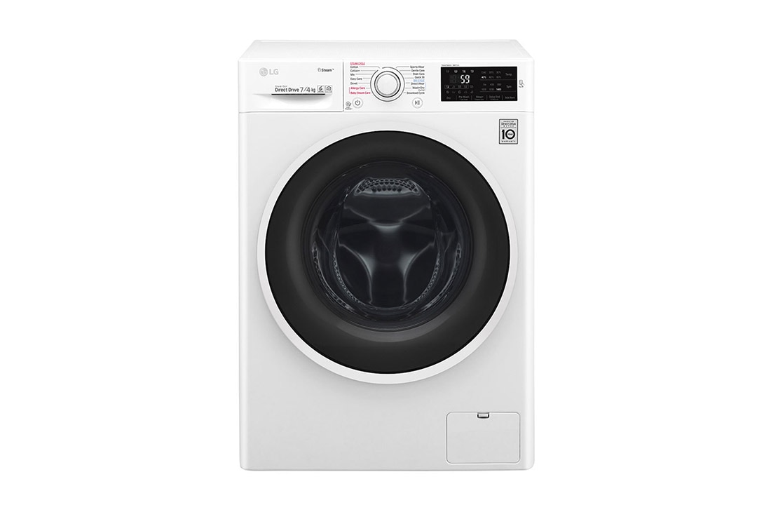 LG Washer & Dryer, 7 / 4 Kg, 6 Motion Direct Drive, Steam Technology, Add Item, ThinQ, F2J6HGP2W