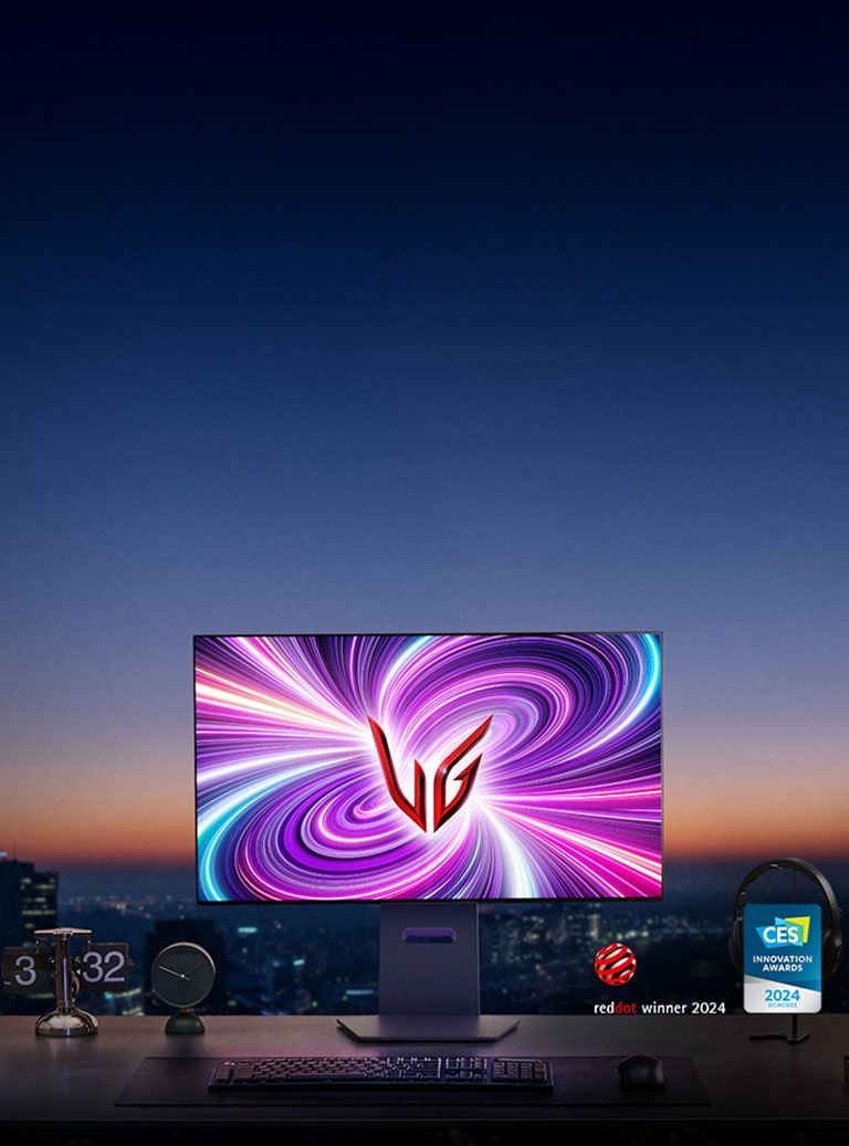 ???? ???? ????? ??????? ????? ??????? LG UltraGear OLED? ???? 32GS95UE.