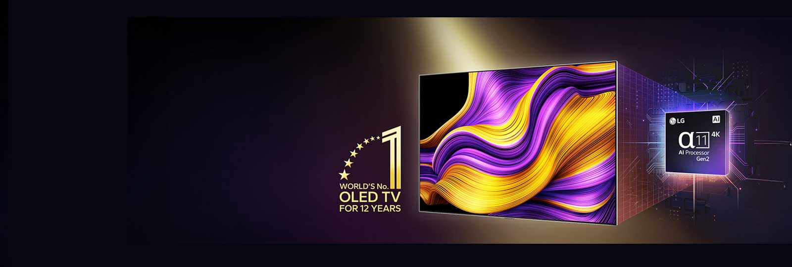 ??????? LG OLED TV ?? ??? ??? ?????? ???? ??? ????? ?????? alpha 11 AI Processor Gen2 ???? ????. ????? ??????? ??????? ?? ??????? ?????????? ???? ?????? ????????. ????? ???? "??????? OLED TV ??? 1 ??? ??????? ?????? ?? 12 ?????".