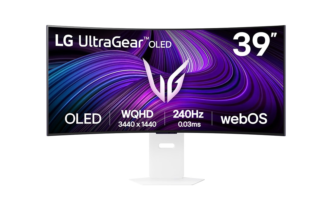 ???? ??????? ???????? LG UltraGear? OLED ???? 39 ???? ???? WQHD ?????? ????? webOS ???? ??????? 0.03ms (GtG) ????? ????? 240Hz ????? LG AI
