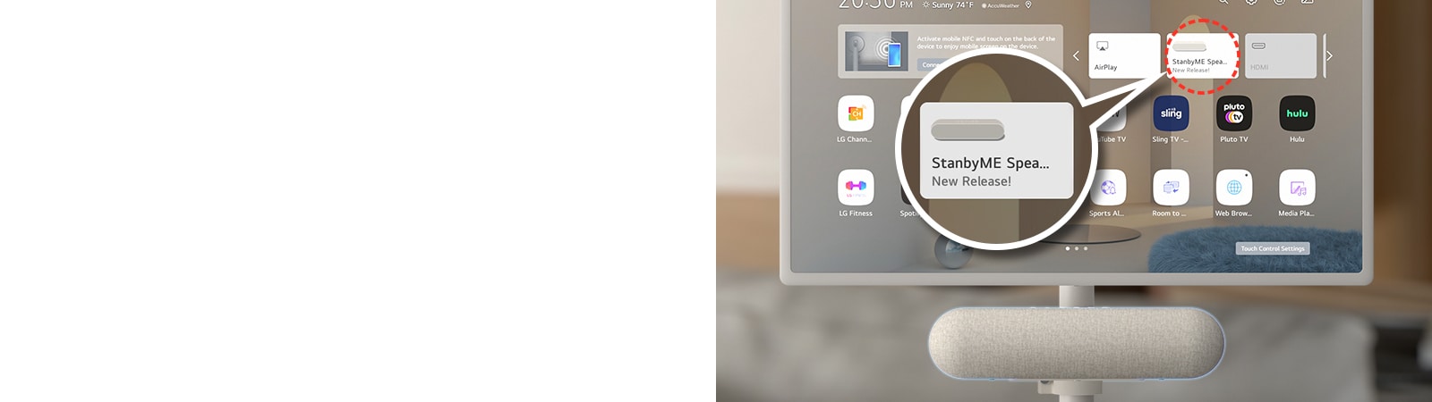 ???? ???? ????? LG StanbyME. ??? ????? ????? XT7S ?? ??????. ???? ?????? ?????? ???????? ?? ????? ???? ????? ???????? ?????? ???????. ?????? ????? ??? ???????? ??? ??? ???? ????? ????? ????? ???????? StanbyME Speaker ?????.