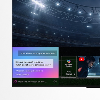 ???? ??????? LG OLED ???? ????? ??? AI Search. ????? ????? ????? ?????? ???? ????? ??? ???????? ????????? ???????? ???????. ?????? ??? ?????? ????????? ??? ??????? ???? ??? ????? ?????? ????? ????. ???? ????? ???? ???? ???? ??? Microsoft Copilot.