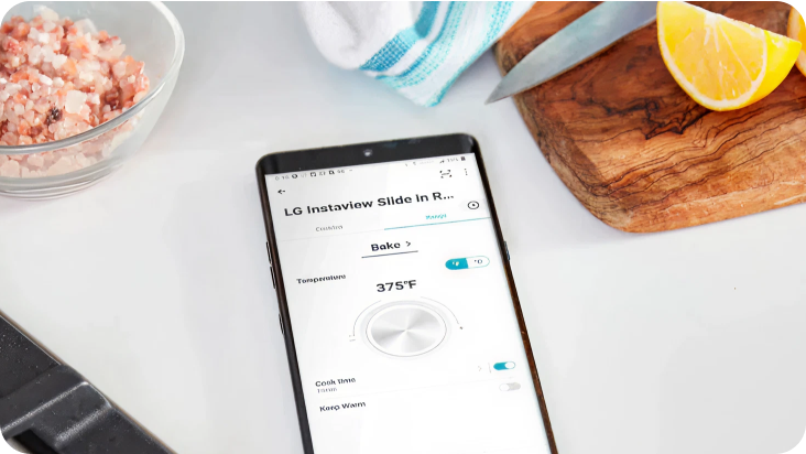 ?????? ????? ???? ????? LG ThinQ ???? ????? ?? ??? LG InstaView Slide-In Range? ??? ???? ????? ?????? ?????? ?? ??????.
