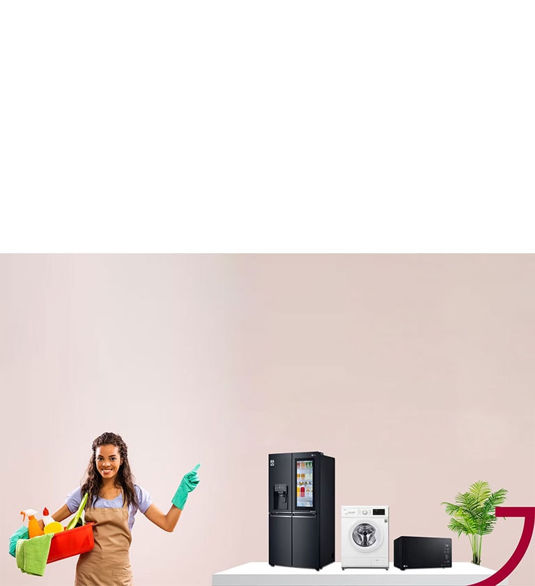 how to clean your LG refrigerator, microwave oven and washing machine