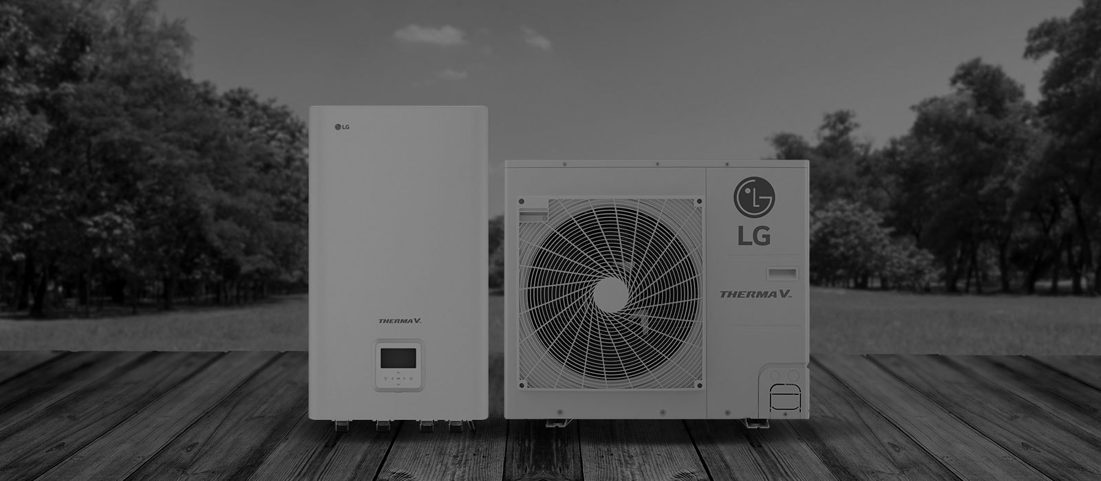 Heat pump on the grasslands