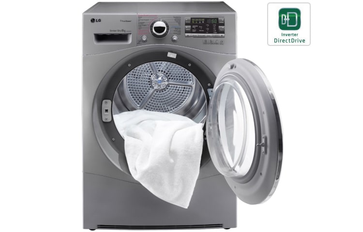 LG Front Load Dryer 8kg, White, Condenser Type, Sensor Dry, LED Lighting, Smart Diagnosis, RC8043C1Z