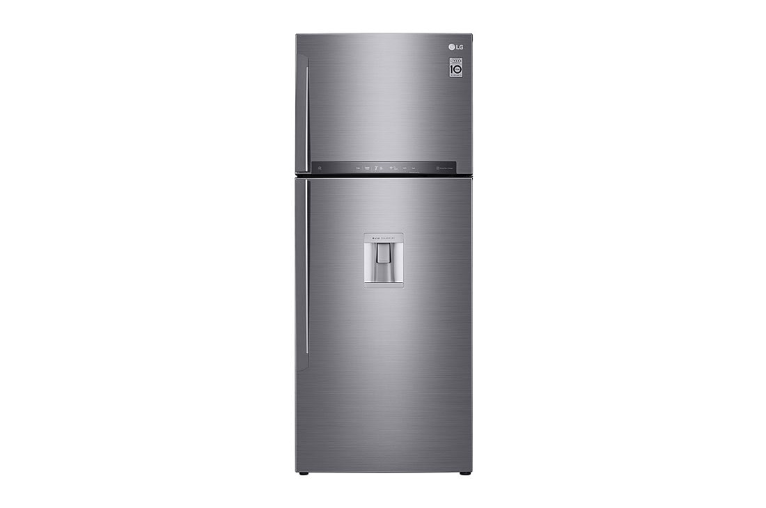 LG 438Ltr Top Freezer with Door Mounted Auto Ice Maker, GL-H502HLHN-Front , GL-H502HLHL