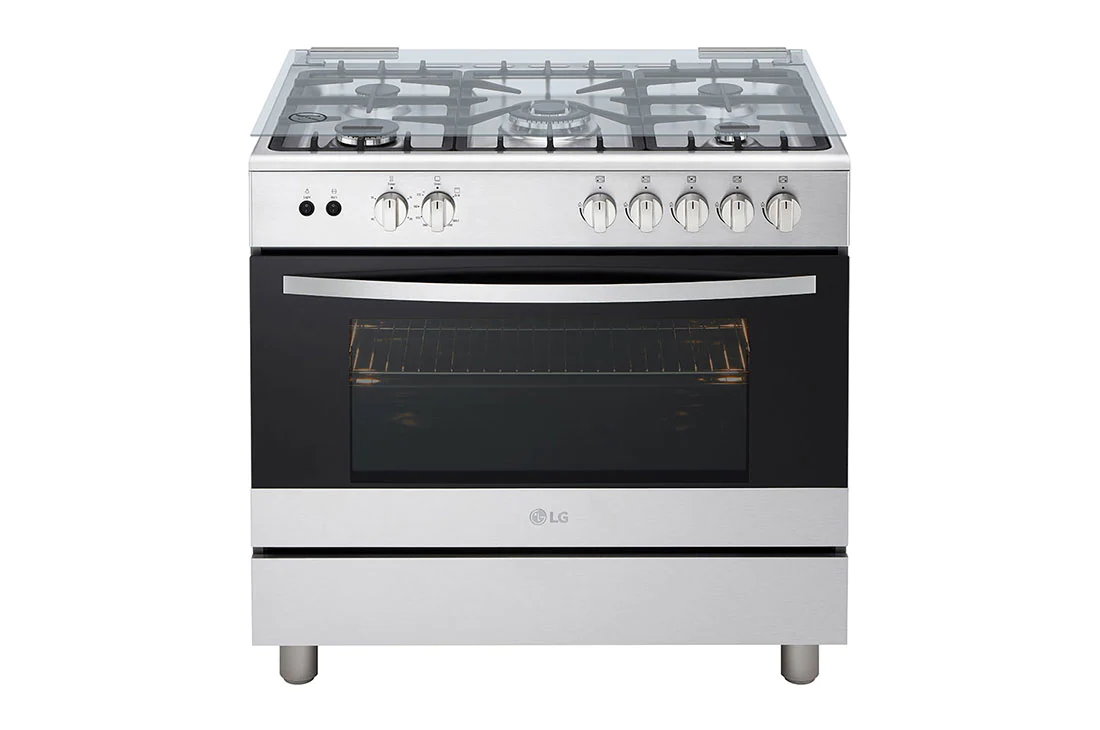 LG Cuisinière à gaz 5 Feux 90 CM| Sécurité totale | Système de chauffage combiné | R?tissoire, FA415RMA