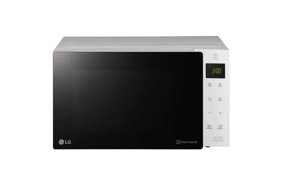LG Four à micro-ondes NeoChef ? Solo ? de 25 litres, conception de miroir en verre, diagnostic intelligent, Smart Inverter, MS2535GISW