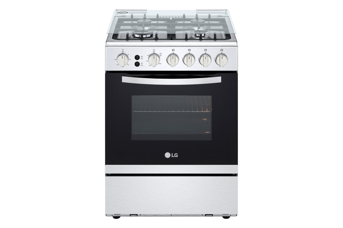 LG Cuisinière à gaz 4 Feux 60 CM| Sécurité totale | Système de chauffage combiné | R?tissoire, FA211RMA, FA211RMA