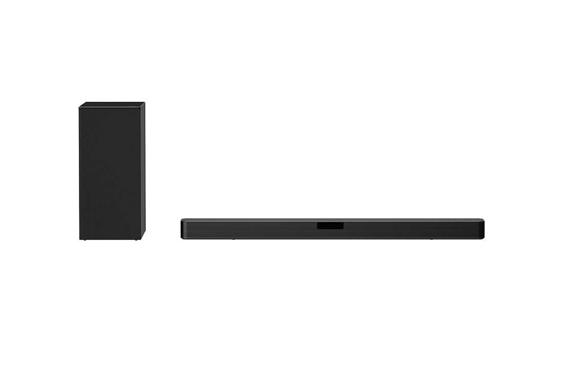 LG Barre de son LG SN5Y, vue de face avec caisson de basses, SN5Y