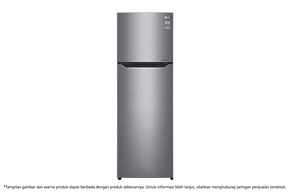LG Réfrigérateur à deux portes de 272 litres, d’une capacité brute/nette de 254 litres, d’un compresseur à onduleur Smart Inverter et de la technologie Door Cooling+?, GN-G272SLCB - Vue avant, GN-G272SLCB