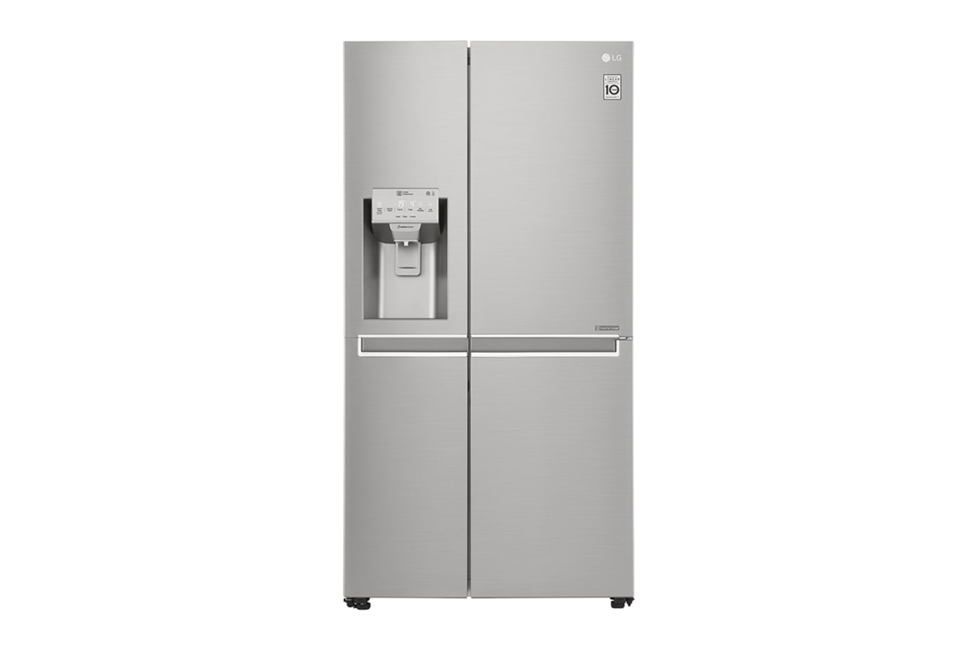 LG C?te à c?te REF, 668 litres, Argent, Compresseur linéaire Inverter, Hygiene Fresh+, Distributeur d'eau glacée Slim, Garantie 10 ans sur le compresseur, GC-L247SLLV, GC-L247SLLV
