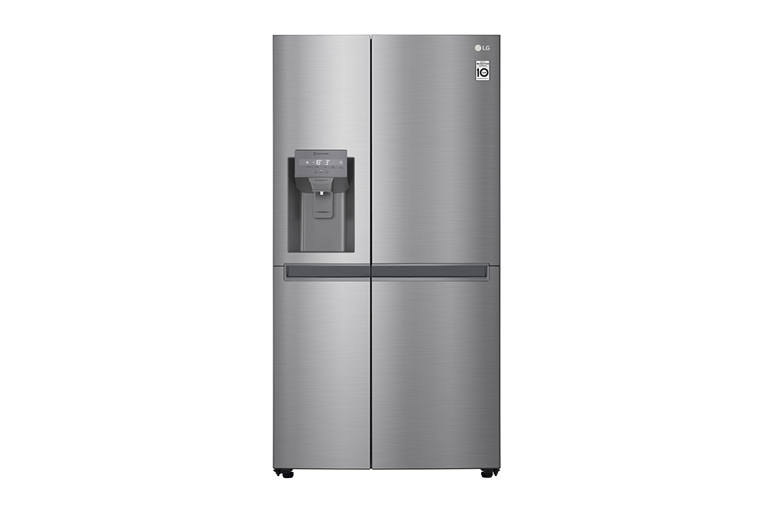 LG 674 l | Réfrigérateur Side by Side |Compresseur Smart Inverter |Flux d’air multiple |Smart Diagnosis?, front view, GC-L257SLRL