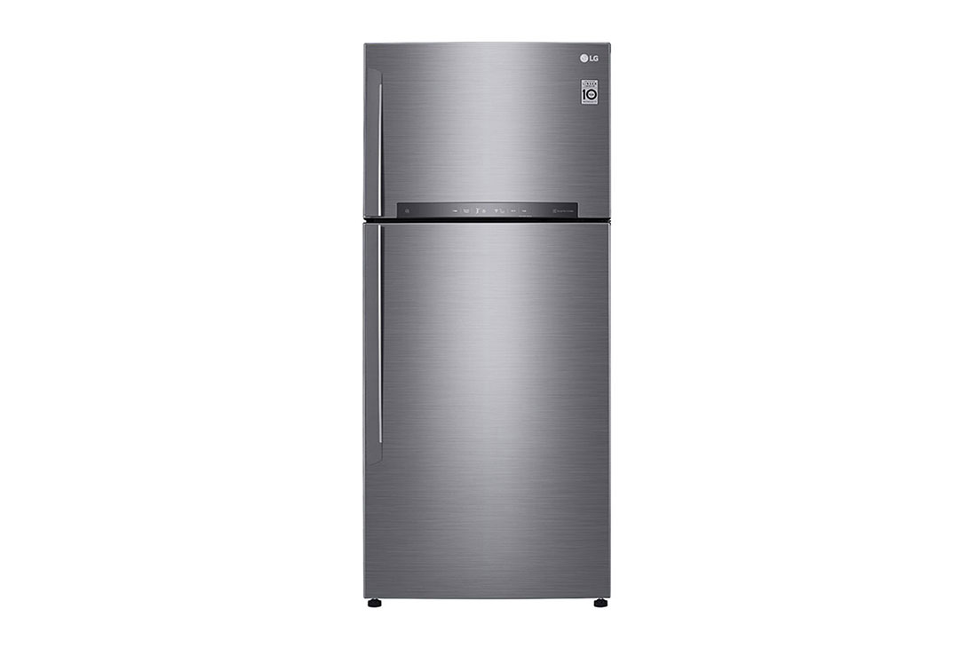 LG Compresseur linéaire 506 litres, 18 pieds cubes, numérique, filtre frais Hygiene Fresh, refroidissement de la porte, Vue de face, GN-H722HLHM