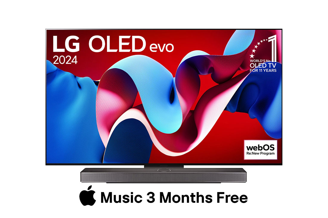 Smart TV LG OLED evo C4 4K OLED65C4, 65 pouces