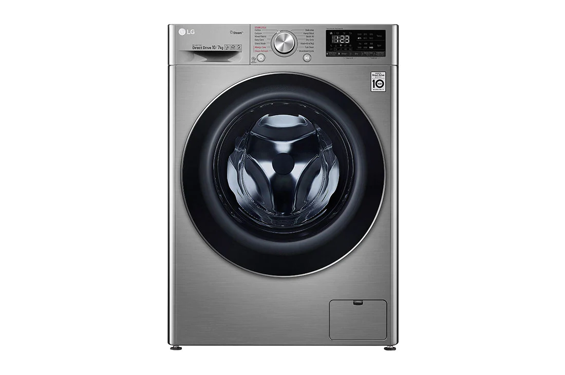 Lave-linge et Sèche-linge, Capacité de charge : 10/7 Kg, Capacité plus grande, AI DD, Vapeur, ThinQ