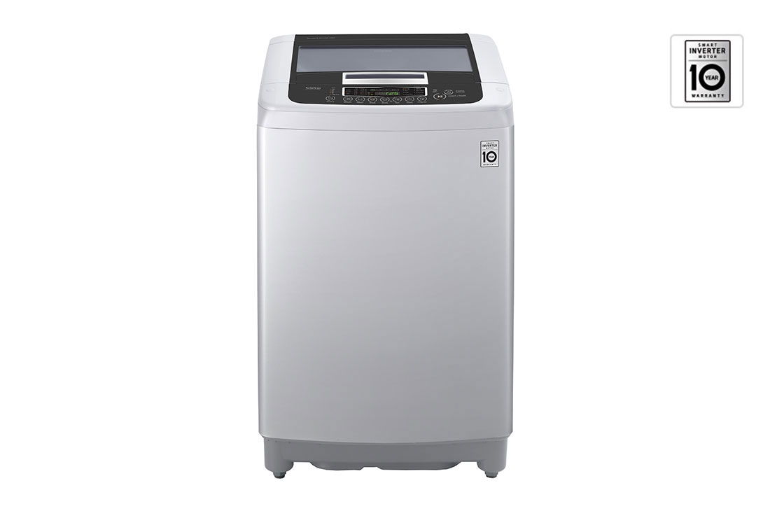 LG Lave-linge à chargement par le haut de 13 kg, Middle Free Silver, moteur Smart Inverter, TurboDrum+Smart Motion, Smart Diagnosis, T1369NEHTF, T1369NEHTF