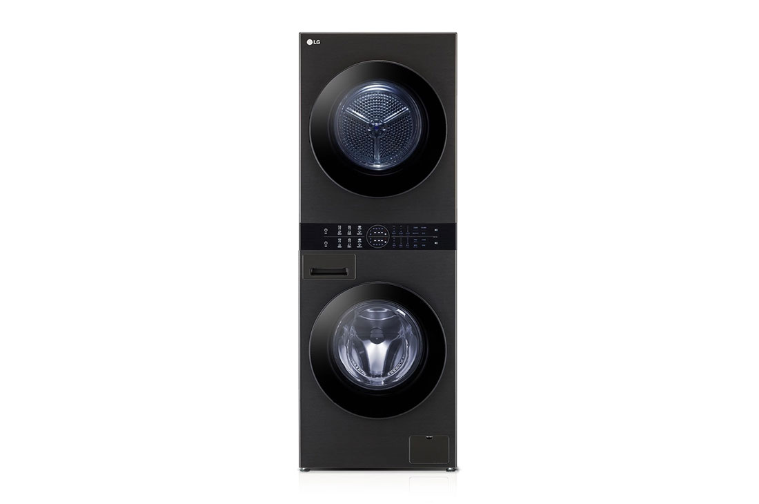 LG 13/10 kg LG WashTower? avec technologie Centre Control?, acier noir, front view, WT1310RH