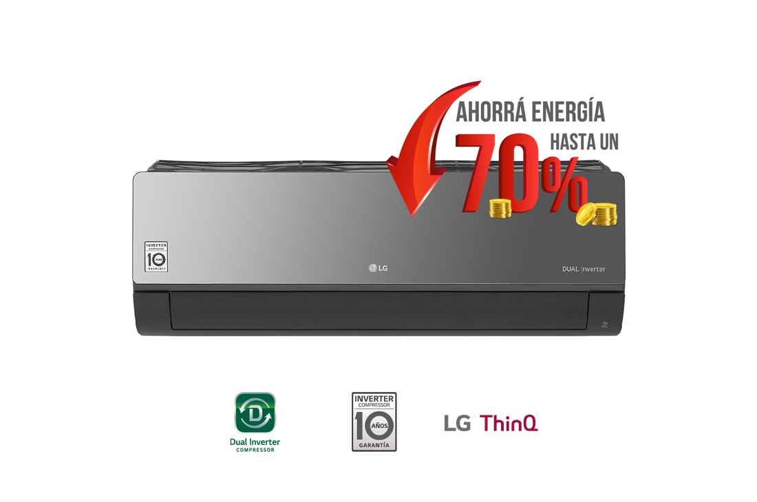 LG Aire Acondicionado Inverter ARTCOOL Frío/Calor 3517 W, LG Aire Acondicionado S4-W12JARPA thumbnail 1, S4-W12JARPA