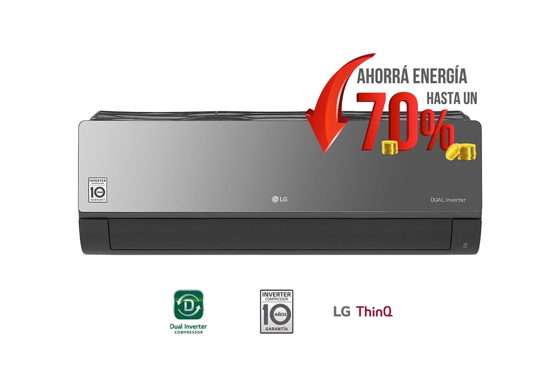 LG Aire Acondicionado Inverter ARTCOOL Frío/Calor 6448 W, S4-W24K2RPE, S4-W24K2RPE