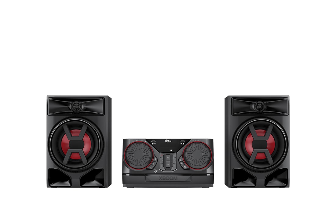 LG Minicomponente LG XBOOM CK43N │300 W │ Multi Bluetooth │ Wireless Party Link, vista frontal, CK43N