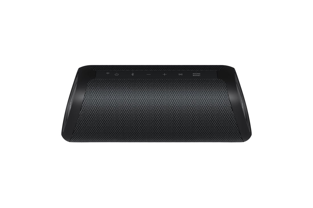 LG Parlante Portatil LG XBOOM GO XG7 │ 40 W │ IP67 │ Sound Boost , Vista frontal de 30 grados, XG7QBK