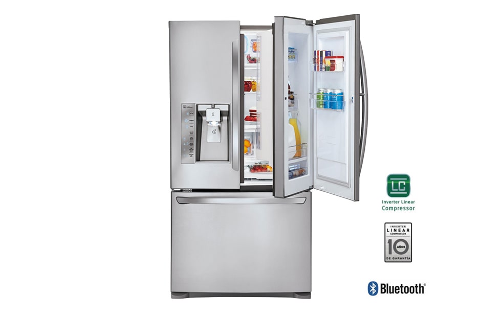 LG Heladera Door in Door - Capacidad 708lt - Con Parlante Bluetooth?, GR-J318LSBM