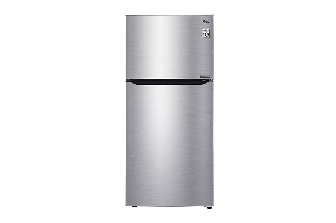 LG Heladera Freezer Superior Acero Inoxidable Smart Inverter, Front, GT57BPSX