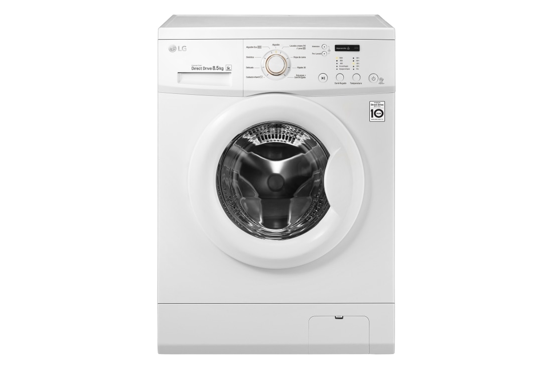 LG Lavarropas carga frontal 8,5 KG │ Blanco │ Inverter Direct Drive │ AI DD, WM85WE6