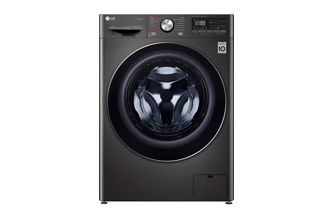 LG Lavasecarropas de 13Kg de Lavado y 8Kg de Secado con AIDD? y Tecnología Steam+, vista frontal, WD13BVC2S6C