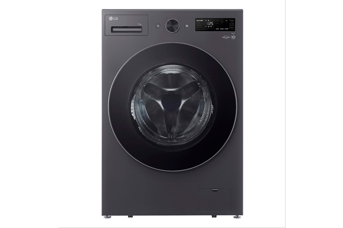 LG  Lavarropas carga frontal 17 KG │Gris mate │ Inverter Direct Drive │AI DD │ ThinQ WIFI │Steam, WM17EGNTSPG, WM17EGNTSPG