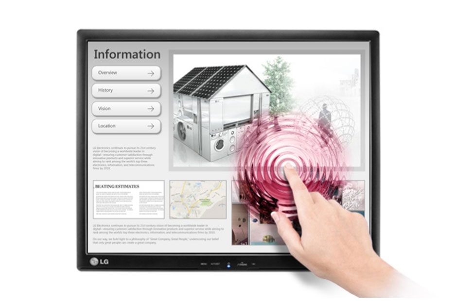 LG Monitor LED IPS Multi-touch 19'', 19MB15T-I