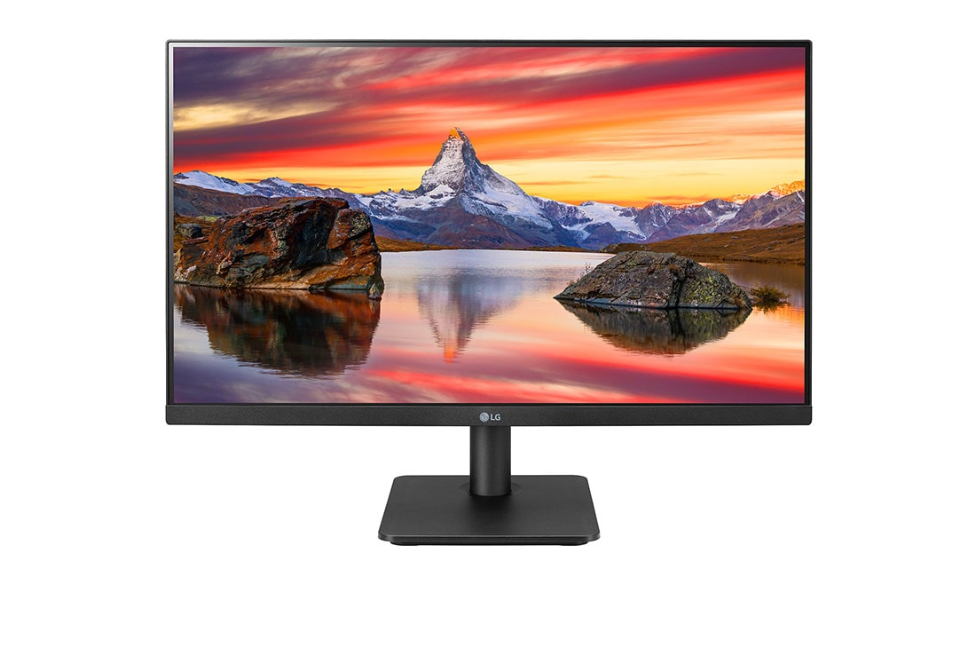 LG 24MP400-B - Monitor LG IPS (1920x1080p, 250 cd/m2, 1000:1, NTSC 72%); diag. 60,4cm; entradas: D-Sub x1, HDMI x1; dise?o virtualmente sin bordes., Vista frontal, 24MP400-B